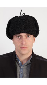 Karakulio kailio kepurė – juoda, rusiškas modelis
